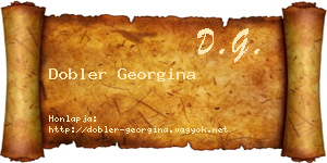 Dobler Georgina névjegykártya